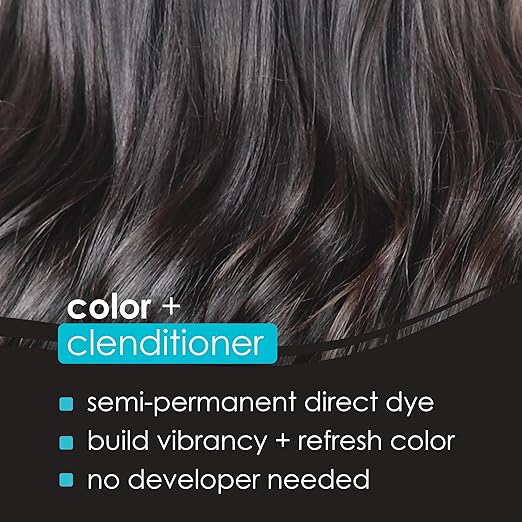 Keracolor Color + Clenditioner 3-in-1 Color-Depositing Conditioner Gentle Cleansing Conditioner Infusing Semi-Permanent Hair Color 9 Shades 33.8 Fl Oz