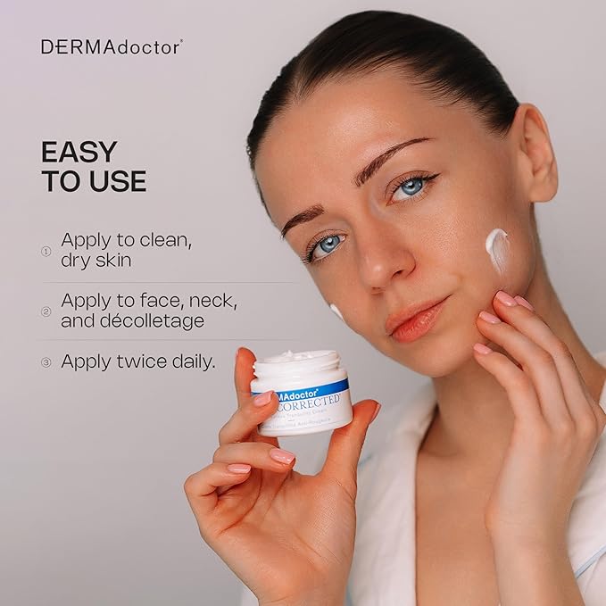 DERMAdoctor Redness &amp Itchy Skin Relief Calm Cool + Corrected Tranquility Cream for Sensitive Skin | moisturizing face cream Hydration with Squalane &amp Hyaluronic Acid White Tea Extract ? 1.7oz