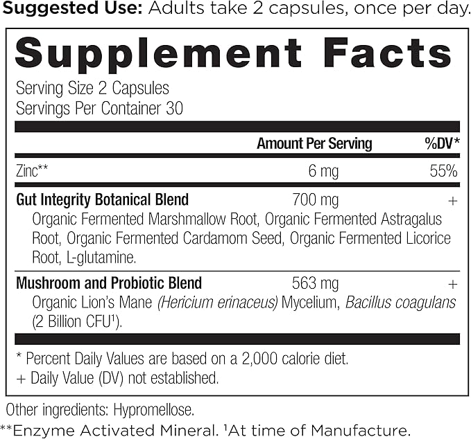 Ancient Nutrition Gut Health Supplement Leaky Gut Capsules 60ctFormulated with Licorice Root Astragalus Marshmallow and L-Glutamine Gluten Free Paleo and Keto Friendly 60 Ct
