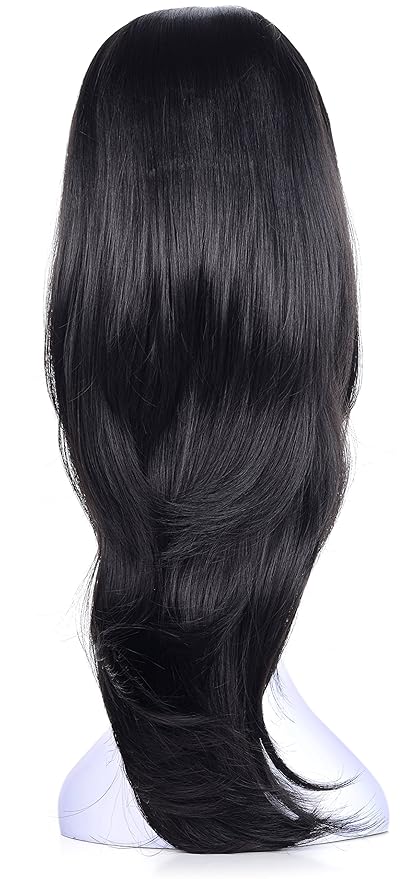 Onedor 22 Semi Curly Hair Women Ladies 3/4 Half Wig Premium Japanese Synthetic fibers Wigs with Secured Mesh Head Cap (R1)