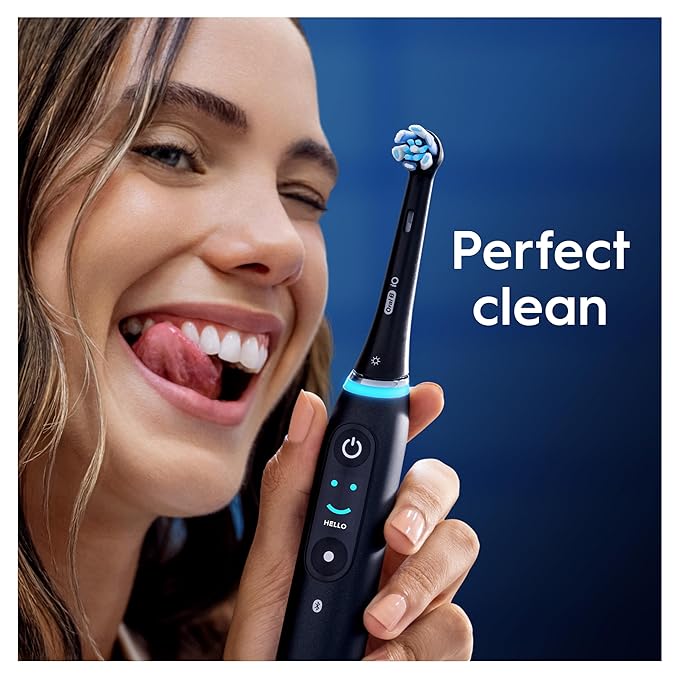 Oral-B iO Ultimate Cleaning Electric Toothbrush Heads 8 Pieces Ultimate Tooth Cleaning Toothbrush Attachment for Oral-B Toothbrushes Letterbox Enabled Packaging Black