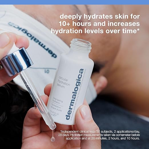 Dermalogica Circular Hydration Serum Hyaluronic Acid Serum for Face Deep Hydrating Serum - Delivers long-lasting hydration to help prevent future dehydration