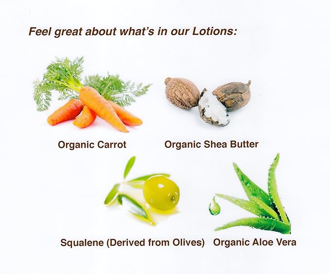 SPF 30 Sunscreen Deep Golden Tanning Organic Carrot Lotions 8.5 Ounces
