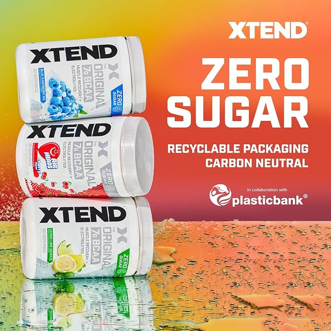 Xtend Original BCAA Powder 7g BCAA and 2.5g L-Glutamine Sugar Free Post Workout Muscle Recovery Drink with Amino Acids for Men &amp Women 90 Servings
