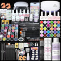 SAVILAND Acrylic Nail Kit for Beginners with Everything: Professional Nails Kit Acrylic Set with Powder Liquid Brush Forms Gel Polish U V Lamp Extension Tools Kit for Home DIY &amp Salon Manicure