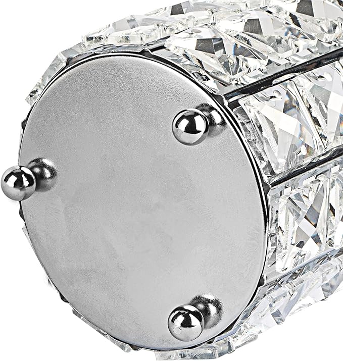 LUEXBOX 4 PCS Crystal Makeup Brush Holder Bling Makeup Tools Organizer Round Cosmetics Brush Storage Container for Table Dresser Bathroom Bedroom Organization (Silver)