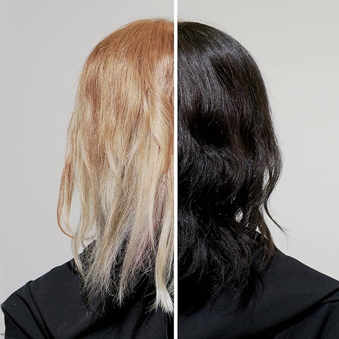 Pallure Color Pigment Refresher Mask Semi Permanent Hair Color Depositing Conditioner 8.5 Oz (Intense Black)