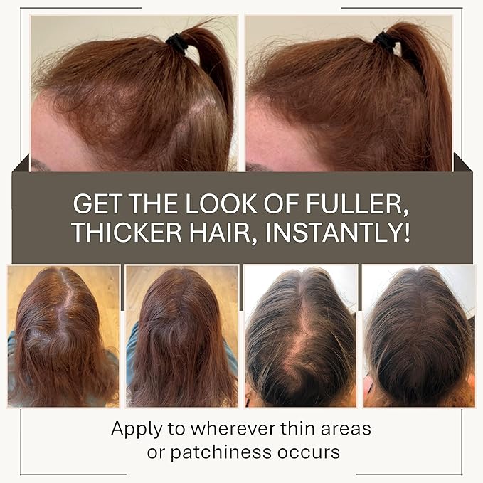 Joan Rivers Great Hair Day Root Touch Up Powder and Hair Color Stick - Root Cover Up Hair Powder and Root Touch Up Stick for Thicker Fuller Looking Hair (Brunette)