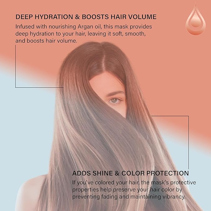 Gold Series Deep Conditioning Hair Mask - Moisturizing Treatment with Argan Oil for Dry Damaged Hair Volumizing Conditione (18.6 Oz)