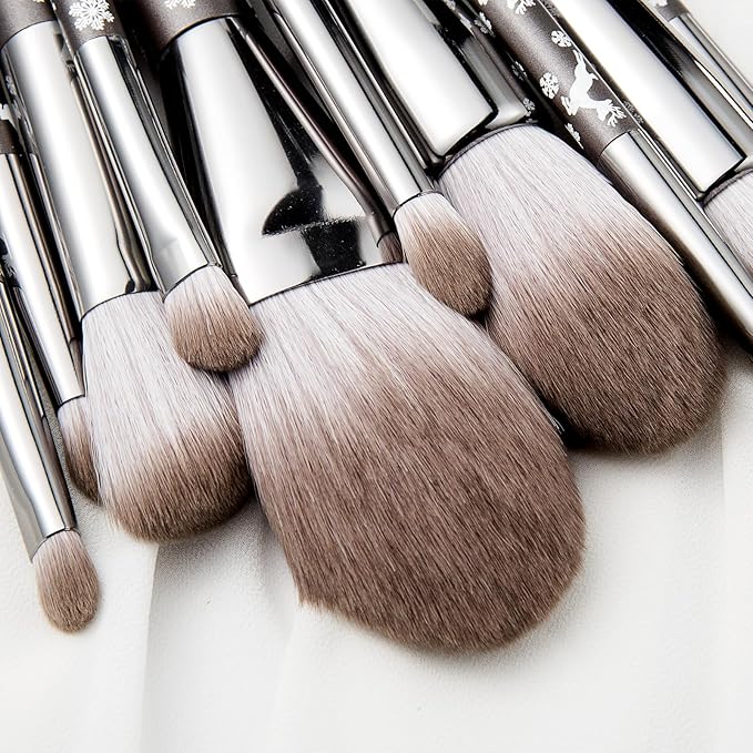 Natural Goat Hair Makeup Brush Set Professional Snowflake Cosmetic Brushes Makeup Set Natural Makeup Brushes Natural Bristle Makeup Brushes Natural Hair Makeup Brushes Set Professional.