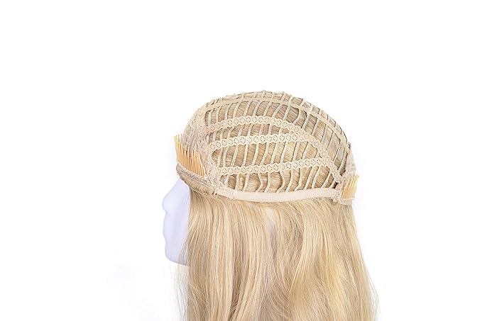Onedor 22 Semi Curly Hair Women Ladies 3/4 Half Wig Premium Japanese Synthetic fibers Wigs with Secured Mesh Head Cap (R21T)