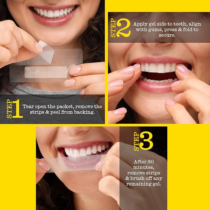 Twice Twice Teeth Whitening Strips ? 20-Day Treatment 30-Mins Quick Whitening No-Slip Mess Free Easy to Use Sweet Mint Flavor Vegan Gentle Whitening Designed with Care for a Brighter Smile