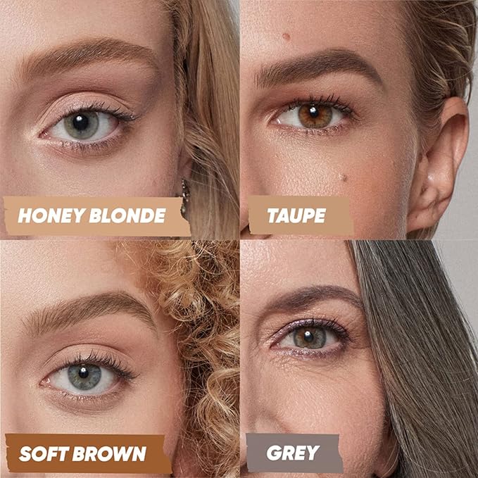 Kosas Brow Pop - Longwear Eyebrow Makeup Dual-Sided Defining Pencil with Castor Oil for Soft Natural Look of Real Hair - Taupe