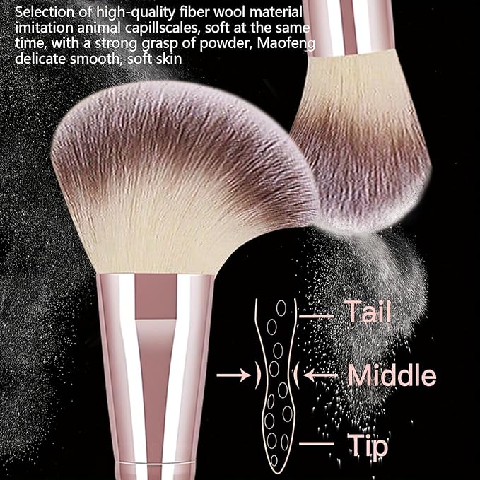Pink Makeup Brushes Set Professional 66Pcs with Case Premium Synthetic for Foundation Concealer Blush Eyeshadow Powder Contour Makeup Brush Kit Face Eye Make up Brushes &amp Tools