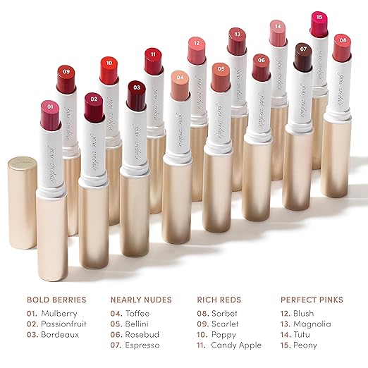 jane iredale ColorLuxe Hydrating Cream Lipstick Creamy Highly Pigmented Lip Color Delivers Weightless Moisture and Bold Payoff Satin Finish Vegan