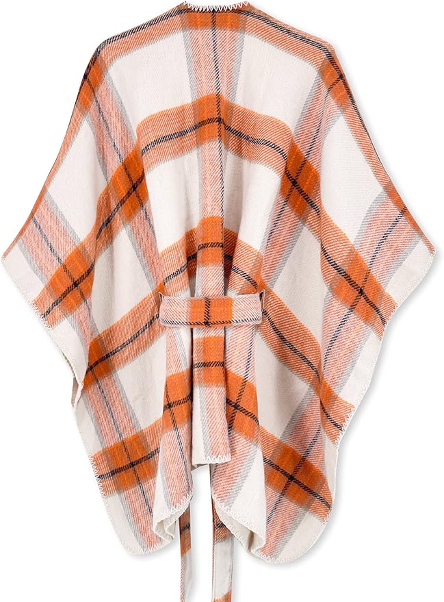 Moss Rose Women's Shawl Wrap Poncho Ruana Cape Open Front Cardigan Shawls for Fall Winter