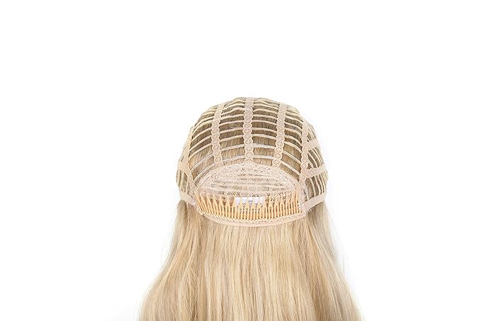 Onedor 22 Semi Curly Hair Women Ladies 3/4 Half Wig Premium Japanese Synthetic fibers Wigs with Secured Mesh Head Cap (R21T)