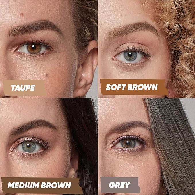 Kosas Brow Pop - Longwear Eyebrow Makeup Dual-Sided Defining Pencil with Castor Oil for Soft Natural Look of Real Hair - Soft Brown