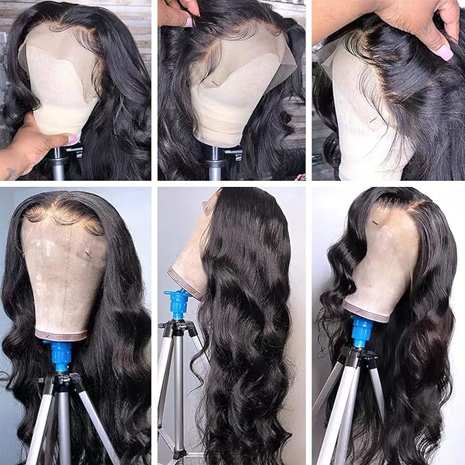 Frontal Wigs Human Hair Wigs for Black Women HD Body Wave Lace Front Wigs Human Hair 13x6 Lace Front Wigs Human Hair Pre Plucked 180 Density 10A Glueless Wigs Human Hair Pre Plucked cheap wigs 24 Inch