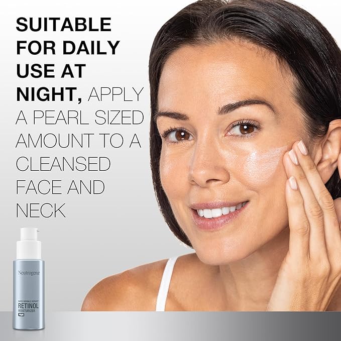 Neutrogena Rapid Wrinkle Repair Retinol Night Face Moisturizer Daily Anti-Aging Face Cream with Retinol &amp Hyaluronic Acid to Fight Fine Lines &amp Wrinkles 1 fl. oz