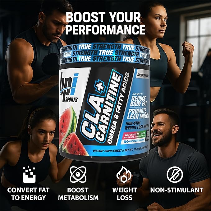 BPI Sports CLA+Carnitine ? CLA L Carnitine &amp Linoleic Acid ? L Carnitine Supplement for Weight Loss Metabolism &amp Lean Muscle ? Caffeine Free ? Watermelon Freeze ? 50 Servings ? 12.34 oz