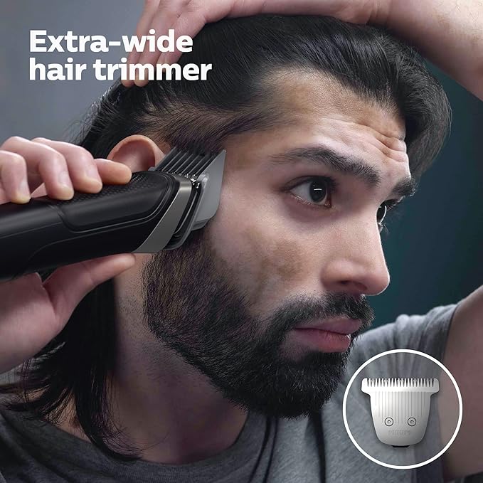 Philips Norelco Multigroom 5000 Series All-in-One Trimmer and Hair Clipper 18-Piece Men's Grooming Kit for Beard Face Hair Body and Intimate Areas No Blade Oil Needed Model MG5910/49