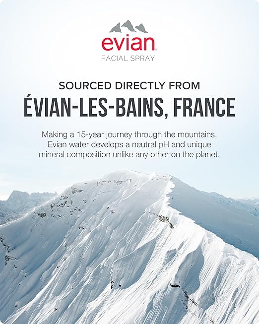 BRUMISATEUR Evian Facial Spray 24/7 Kit - Hydrating Mineral Water Mist for Face &amp Skin - Refreshes Makeup Sets &amp Tones - Travel-Friendly Sizes for Daily Moisture Boost