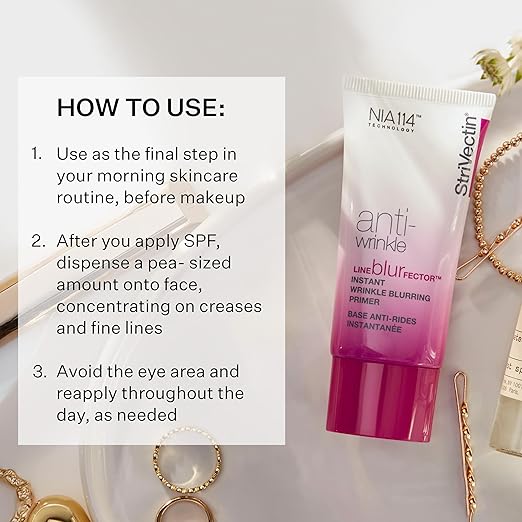StriVectin Line BlurFector??Instant Wrinkle Blurring Primer Skin Primer to help blur and fill the look of wrinkles Makeup Primer for Smooth Skin 1 oz.