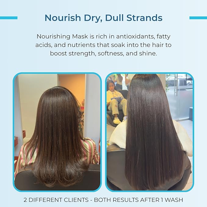 Agua de Cielo Nourishing Mask - Hair Mask for Dry Hair Split Ends &amp Strength Deeply Nourishes with Argan Oil Collagen Shea Butter &amp Ginger - 16 Oz