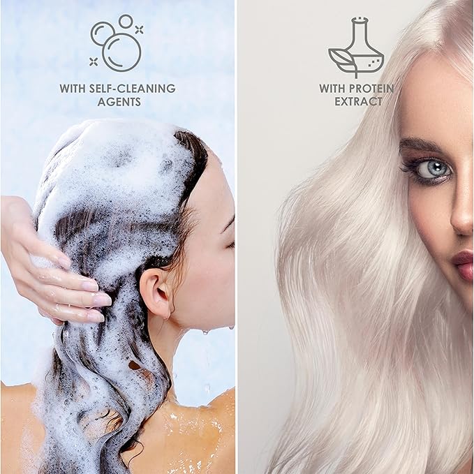 Professional Coloring kit - Permanent color cream hair dye. 13.0 California White + Violet -Purple Shampoo and Conditioner Kit Toner for Blonde Hair Neutralizes yellow and orange tones.