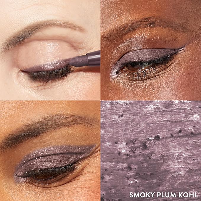 LAURA GELLER NEW YORK Kajal Longwear Kohl Eyeliner Pencil - Smoky Plum Kohl - Caffeine and Vitamin E - Smooth &amp Blendable Liner - Built-In Sharpener