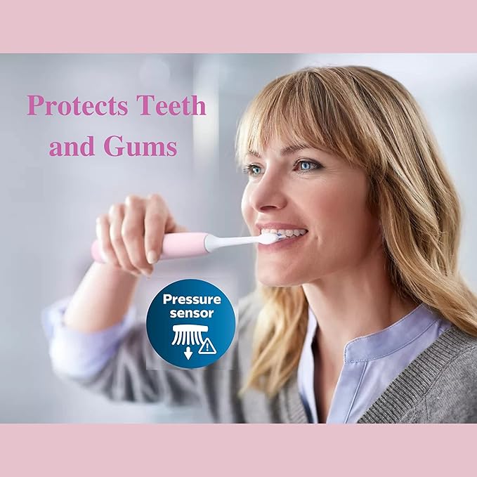 Philips Sonicare ProtectiveClean 4100 Electric Rechargeable Toothbrush Plaque Control Pastel Pink Phi0304 1.0 Count
