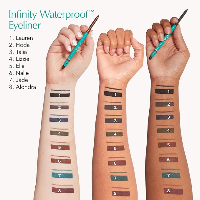 Thrive Causemetics Infinity Waterproof Eyeliner Pencil Built In Sharpener &amp Smudge Tip Long Lasting Smudge Proof Hyaluronic Acid &amp Shea Butter Vegan &amp Cruelty Free Jade (Teal Shimmer