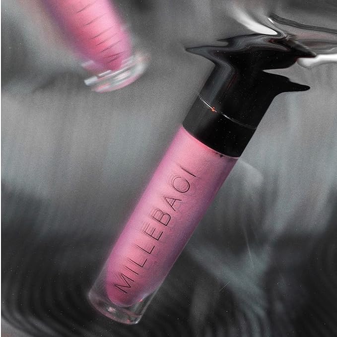 Nouba Millebaci Long Lasting Liquid Lipstick Pink Lustrous Moisturizing Creamy Formula with Vitamin E Intense Color Pigment High Impact Makeup Lip Cream Color Stick Balm For Women (Color 1)