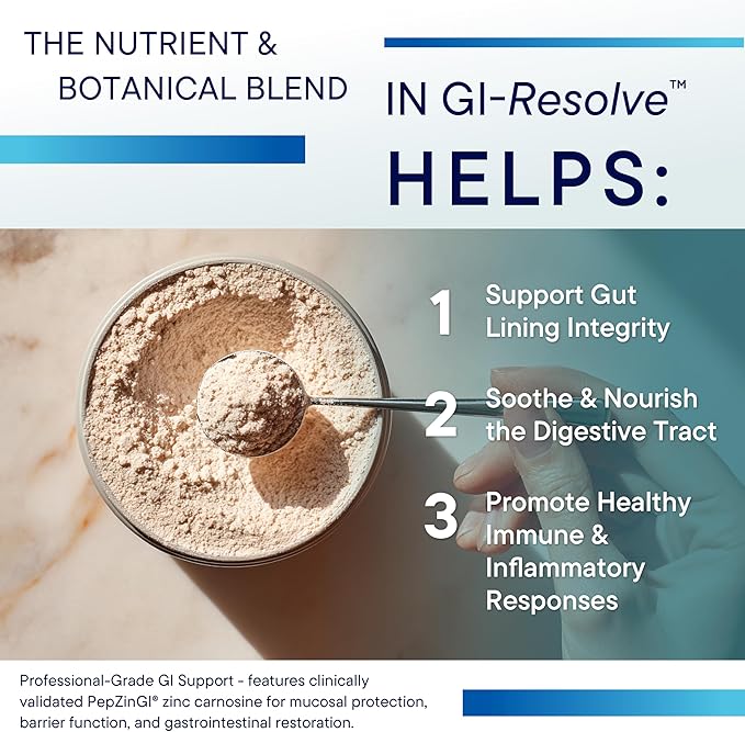 Biotics Research GI Resolve??Advanced L-Glutamine Powder Formula for Gut Lining Support &amp Healing - Optimal Gastrointestinal Function - Premium 7-Ingredient with Zinc Carnosine &amp Botanicals- 6