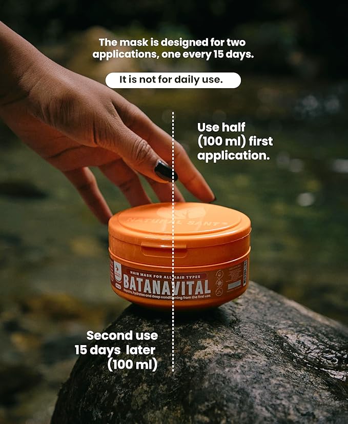 Batanavital Deep Hair Mask with Batana Oil Intense Repair &amp Moisture Treatment for Dry Damaged Thinning Hair. Fuller Stronger Shinier Hair. Natural Ingredients 8.45 fl oz