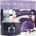 BLITZWAX Brazilian and Bikini Waxing Kit for Men Hard Wax Warmer for Face Legs and Body At Home Hair Removal Kit Beginner Friendly Quick Heating 30 Nose Wax Sticks