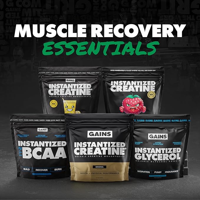 Gains in Bulk L-Glutamine Gluten Free Glutamine Powder for Muscle Recovery and Growth Post Workout Support Amino Acid Supplement Promotes Protein Synthesis Non GMO Unflavored 90 Servings