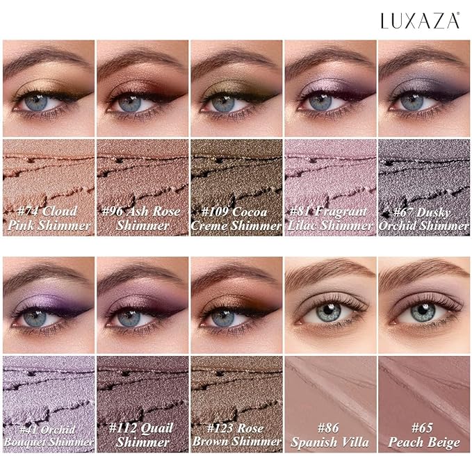 Plum Eyeshadow Stick Makeup Set 10PCS Neutral Shimmer And Matte Cream Eye Shadow Palette Metallic Bronze Smoky Eyeliner Brightener Crayon Pencil Kit Ideal Gift for Women -Lilac Brown