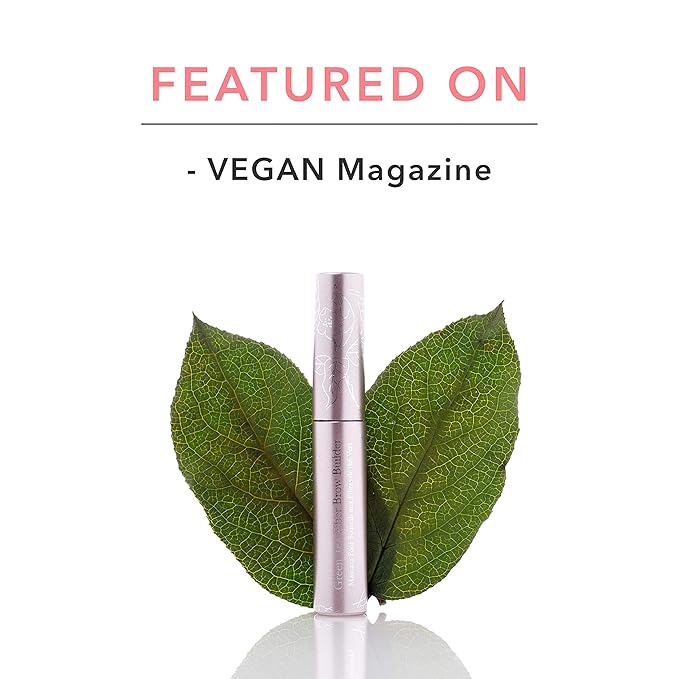 100% PURE Green Tea Fiber Brow Builder 0.16 oz Brow Tint Gel Eyebrow Makeup Define and Sculpt Eyebrows Natural Volume Flawless Brows - Medium Brown