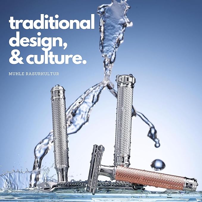 M?HLE TRADITIONAL R41 Double Edge Safety Razor (Open Comb) For Men - Perfect for Every Day Use Barbershop Quality Close Smooth Shave
