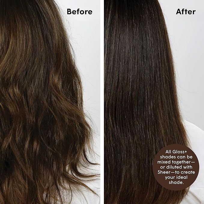 dpHUE Gloss+ Medium Brown - 6.5 oz (8-12 Applications) - Semi-Permanent Hair Color &amp Conditioner - Lasts Up to Eight Washes - Paraben SLS &amp SLES Sulfate Free - Vegan Leaping Bunny Certified