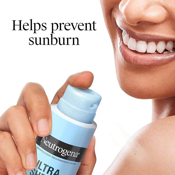Neutrogena Ultra Sheer Body Mist Sunscreen Spray Broad Spectrum SPF 45 Lightweight Spray Sunscreen Non-Greasy &amp Water Resistant Oil-Free &amp Non-Comedogenic UVA/UVB 5 oz Pack of 3