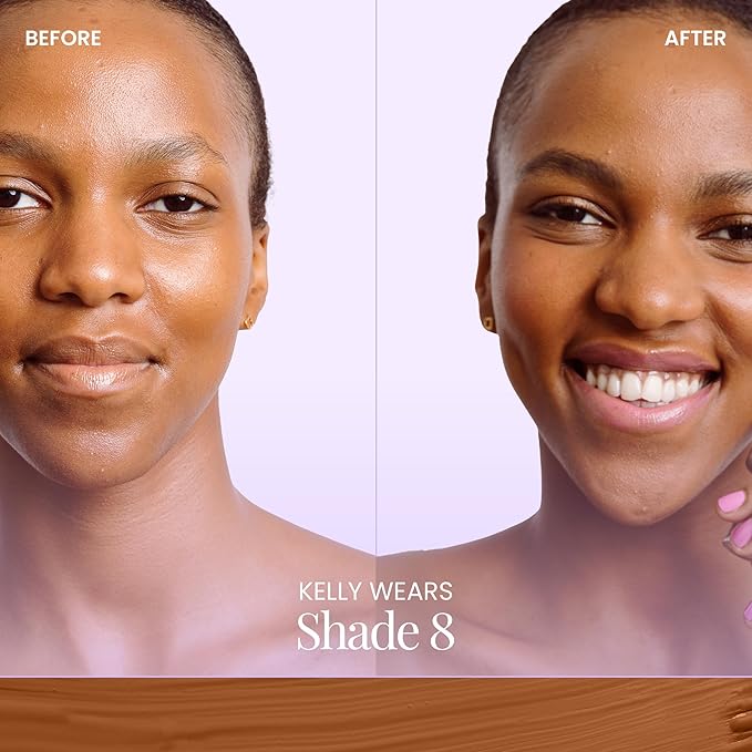 Naked Sundays BeautyScreen??SPF 50 Mineral Peptide Foundation Tint ? 2-in-1 Skin Tint &amp Mineral Sunscreen | Radiant Buildable Coverage Acne-Safe Infused with Peptides (8 Golden Mahogany 1.01 o