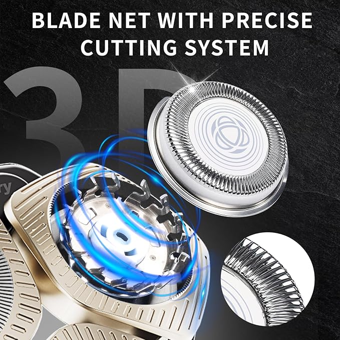 SH71/50 Shaving Heads Compatible with Phili*s Shavers Series S5000 (S5XXX)S7000 (S7XXX)i9000for SH60/70 and SH70/70 (Champagne color)