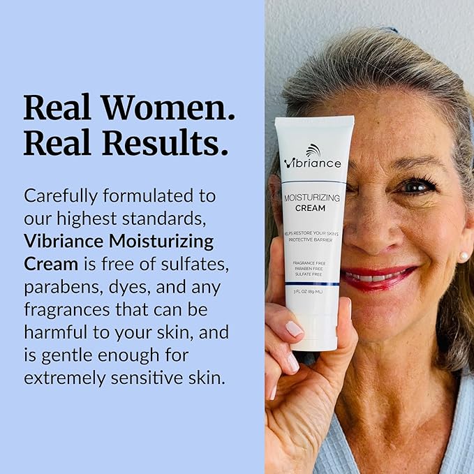 Vibriance Moisturizing Cream | Anti Aging Moisturizer for Face with Squalane Niacinamide | Moisturizer for Aging Skin | Day/Night Face Cream for Older Women 60 Plus