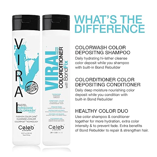 Celeb Luxury Intense Color Depositing Colorconditioner Conditioner + BondFix Bond Rebuilder Vegan Sustainably Sourced Plant-Based Semi-Permanent Viral and Gem Lites Colorconditioners