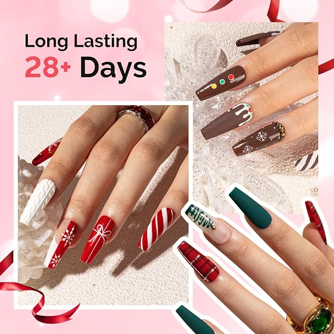 MelodySusie Gel Nail Polish Kit with UV Light P-PLUS30F- Popular Color Gel with Builder and Baser &ampGlossy Top Coat Soak Off Includes Nail Art Tools Nail Art Gift for Women &amp Girls