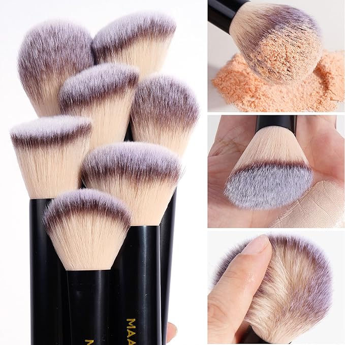 MAANGE Makeup Brushes 30 Pcs Makeup Kit Multi-functional Makeup Tool Set with 20 Pcs Makeup Brush Foundation Brush Make up Brushes Set with BagBlack