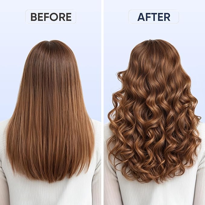 1 Inch Curling Iron 5 Temperature Settings Professional Spring Hair Iron for All Hair Types Max 430℉ with Heat Resistant Mat (1 Inch Black)